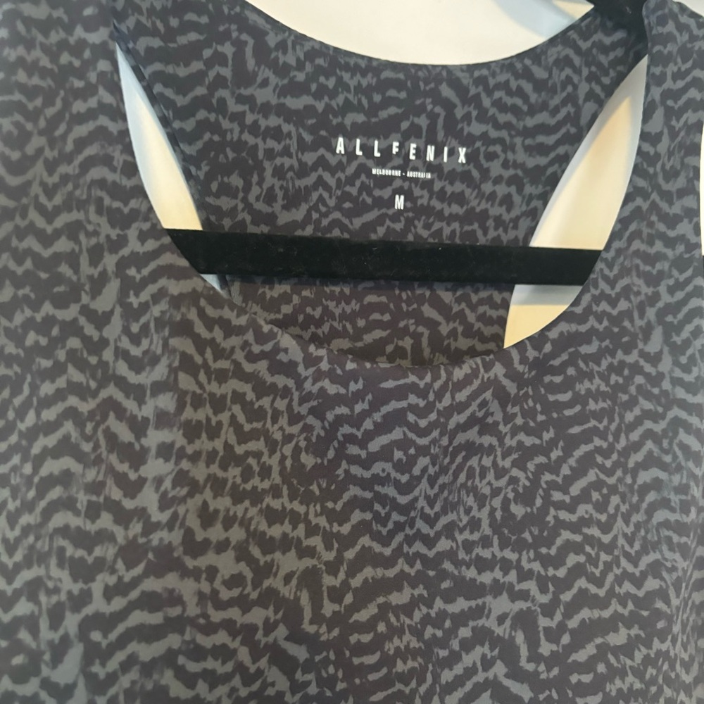 ALLFENIX- SZ M Black Sport Bra/ Lounge Crop Top - Picture 7 of 9